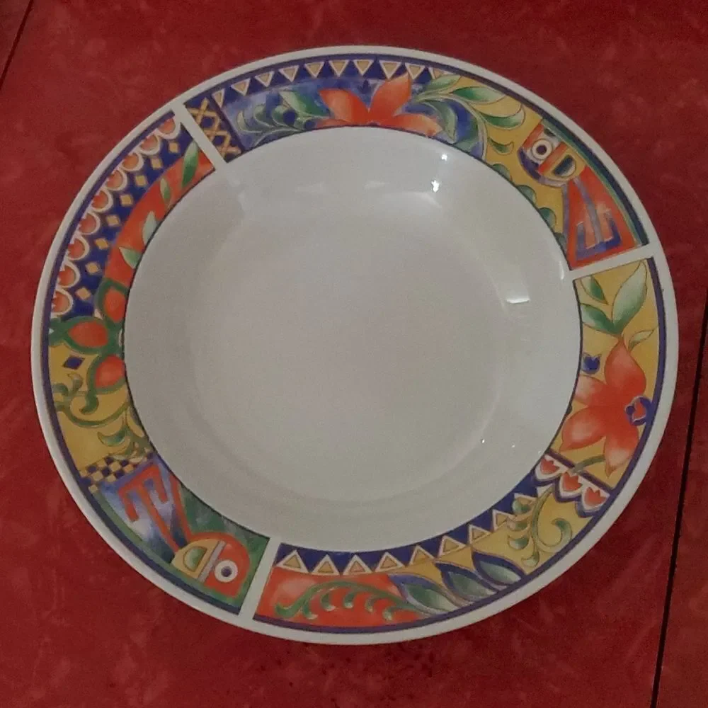 Lynns Stoneware Savanna Rim Cereal Soup Bowl 8.75